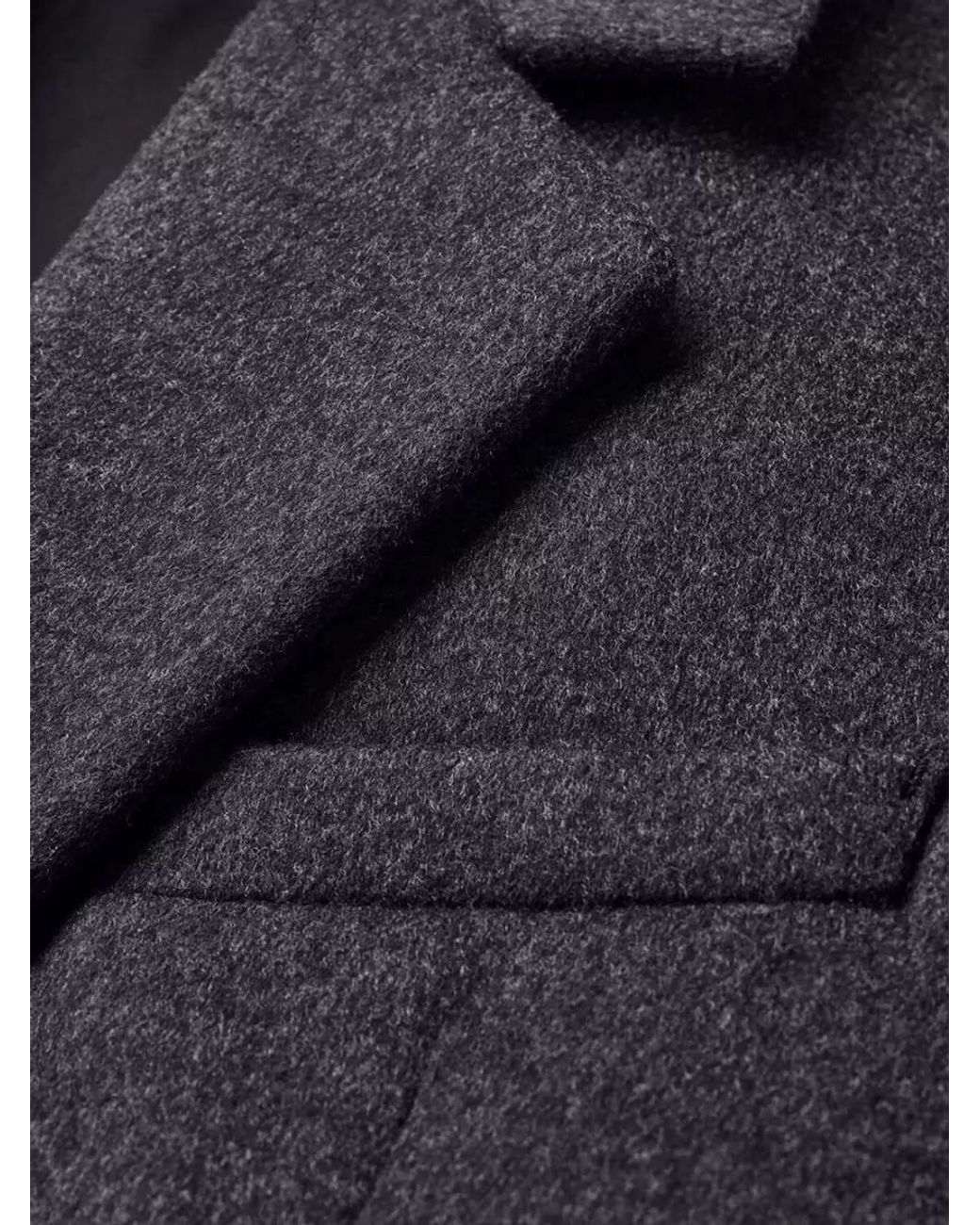 Saint Laurent Blue Wool Double-Breasted Coat for men