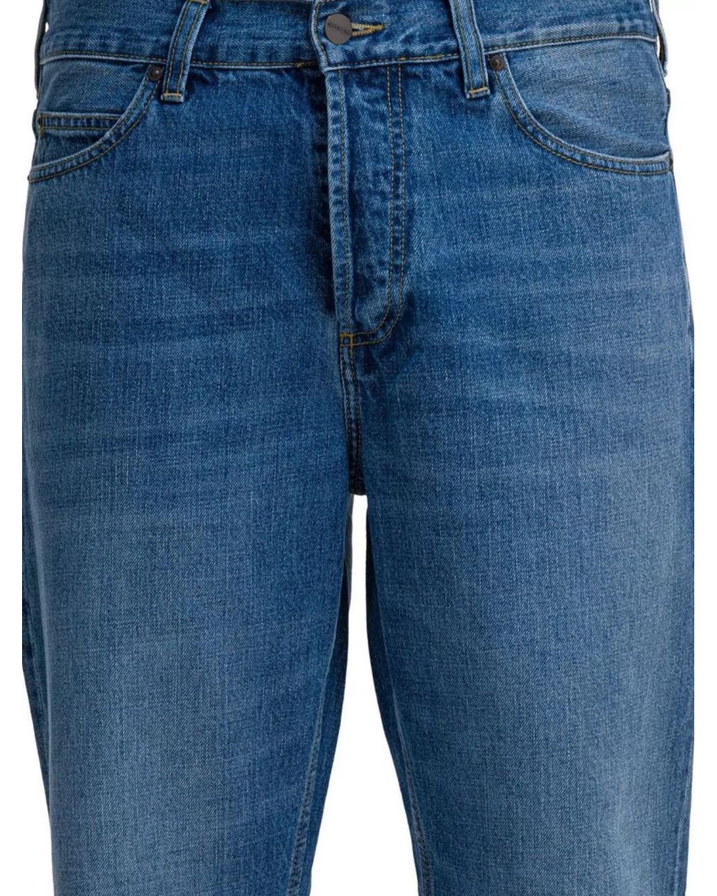 Carhartt Blue Denim Straight-Leg Jeans for men