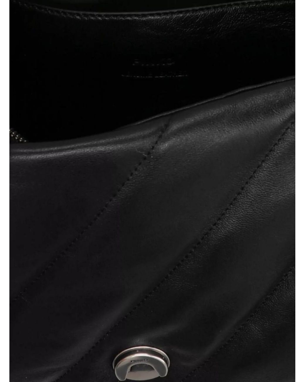 Pinko Black Love Bag Puff Lamb Leather Shoulder Bag