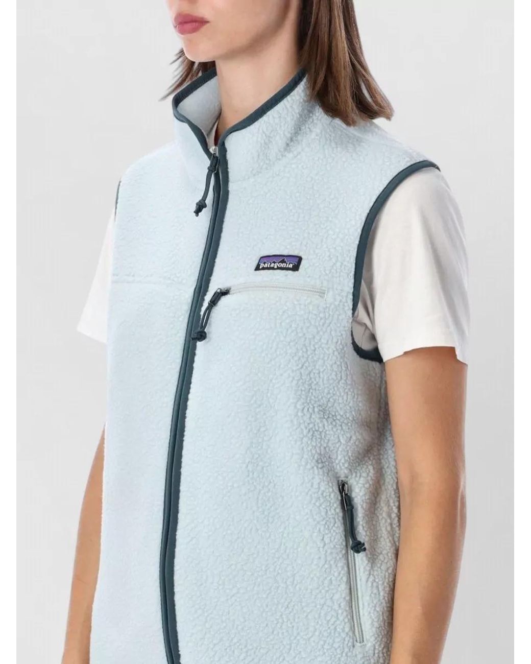 Patagonia Blue Recycled Fleece Zip Vest