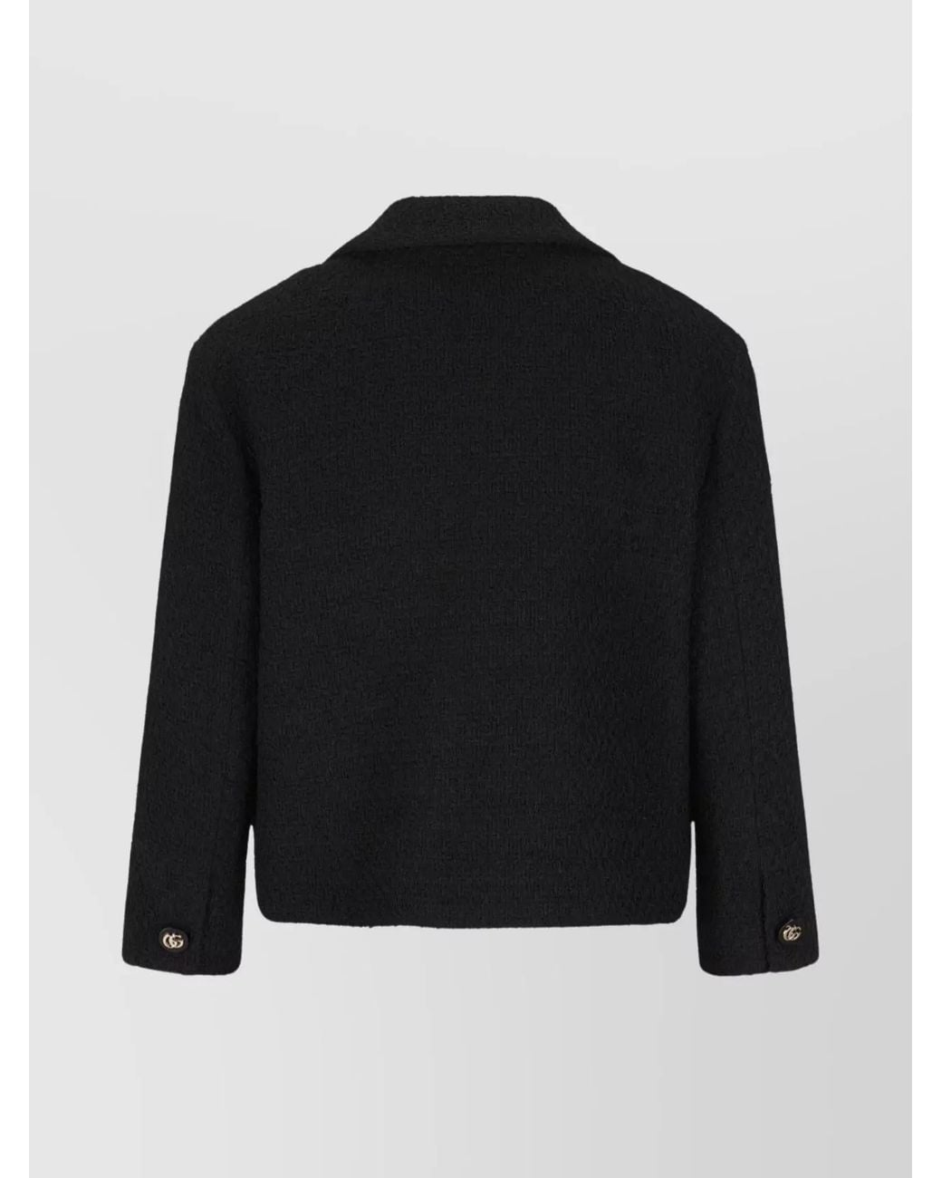 Gucci Black Wool Bouclé Double-Breasted Jacket