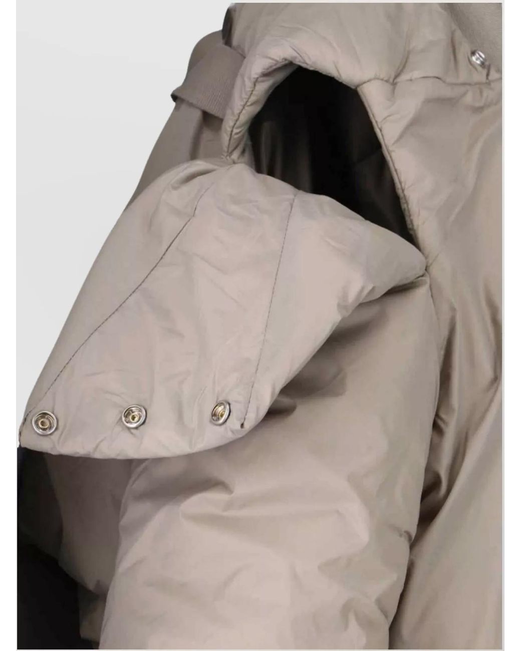 Rick Owens Natural Comfortable Long Sleeve Padded Jacket