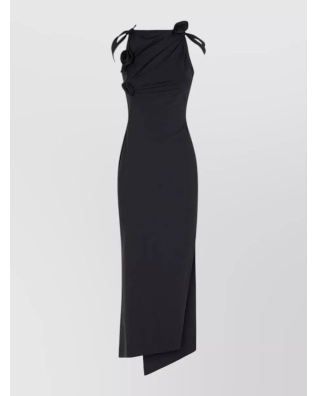 Coperni Blue Asymmetric Midi Dress