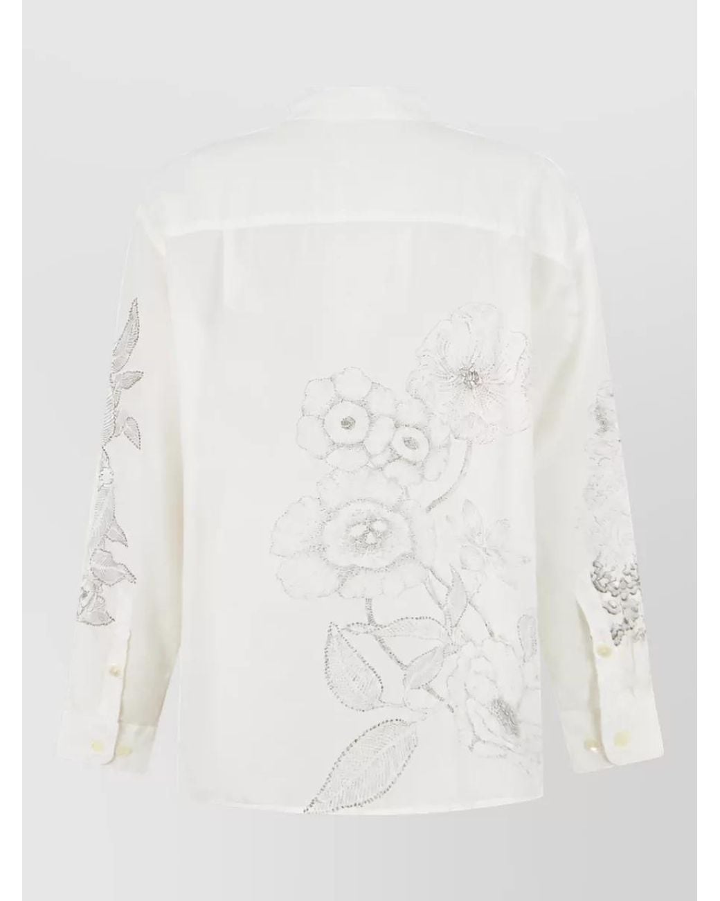 Our Legacy White Printed Long-Sleeve Shirt