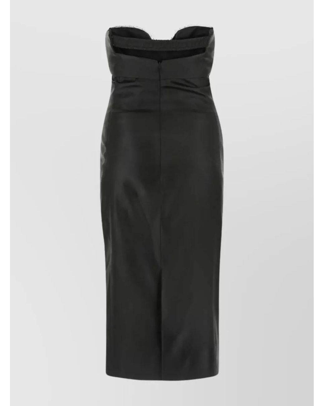 Saint Laurent Black Satin Mini Dress