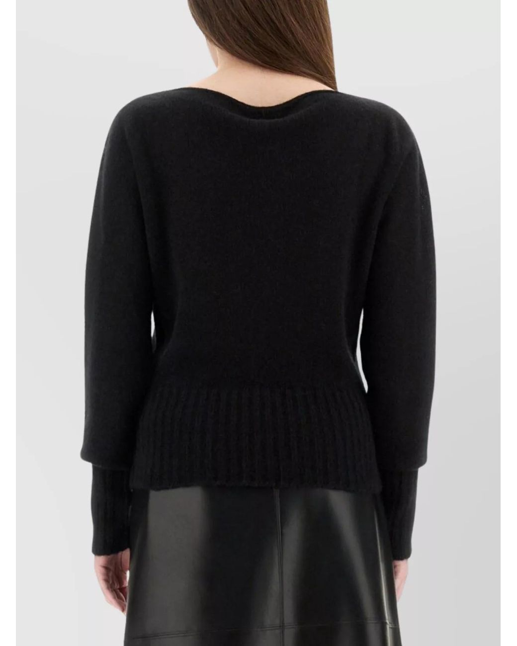 Tom Ford Black Cashmere Silk Boat Neck Jumper
