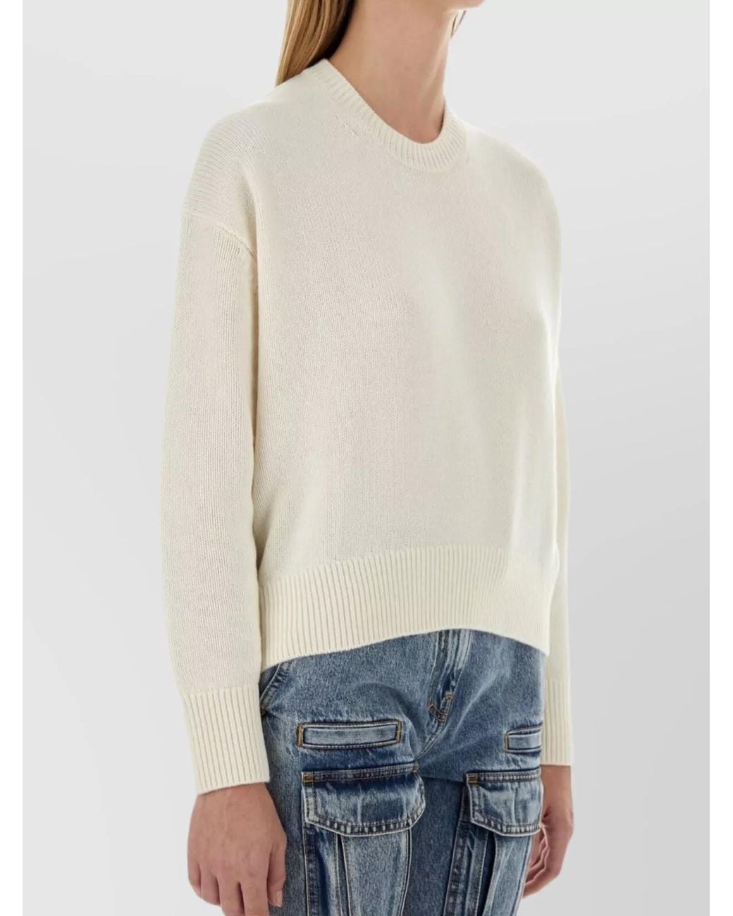 Givenchy White Loose Fit Cashmere Knitwear
