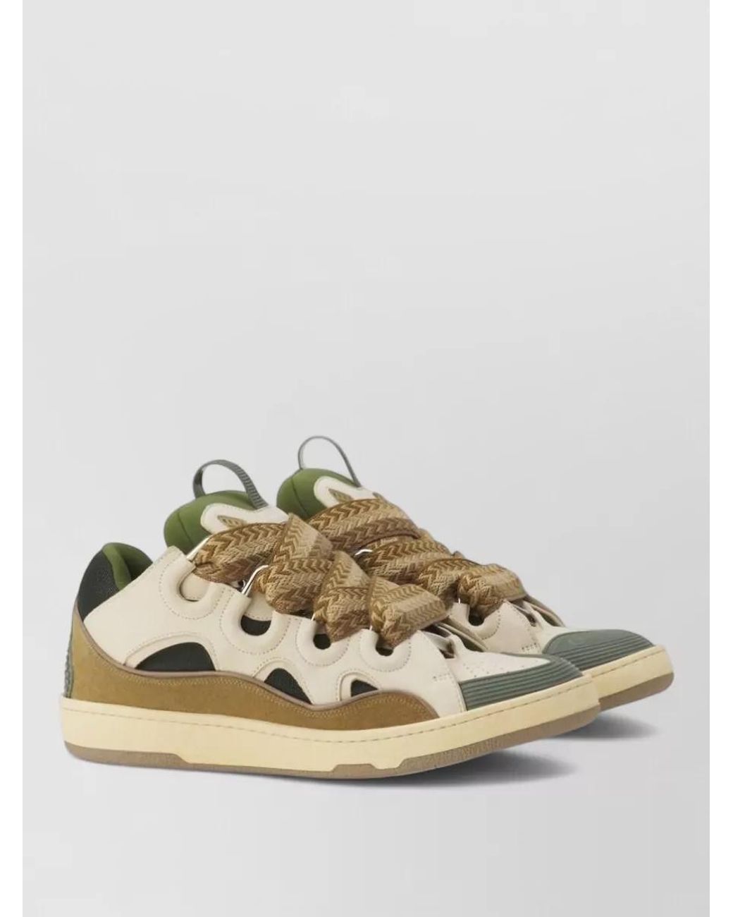 Lanvin Metallic Leather Low-Top Sneakers for men