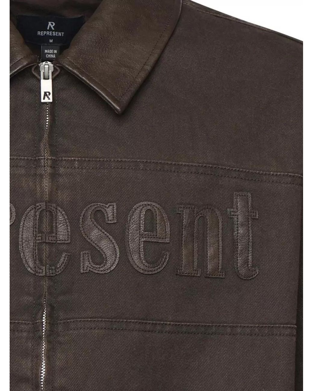 Represent Black Denim Bomber Jacket for men