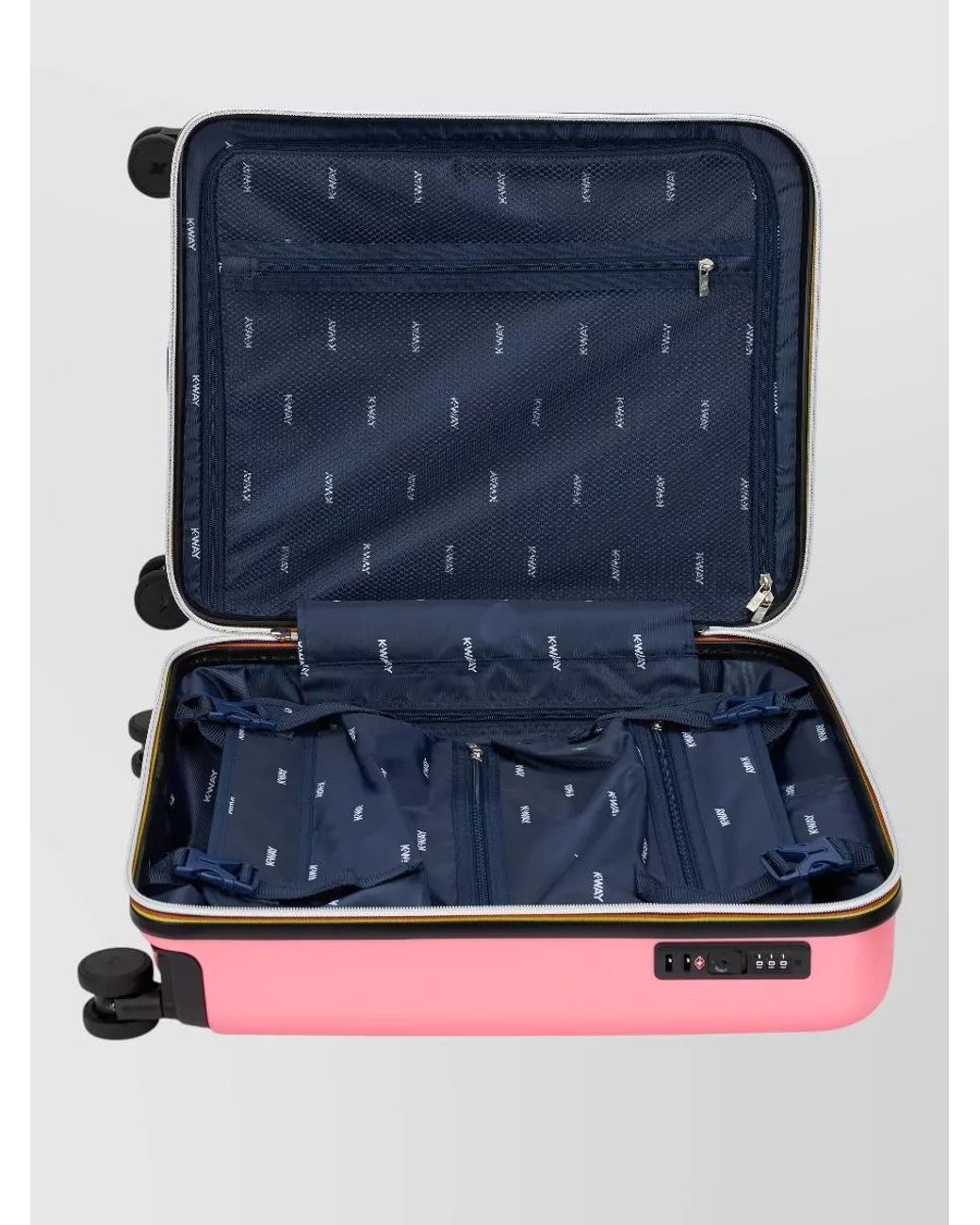 K-Way Pink Rigid Trolley Suitcase for men