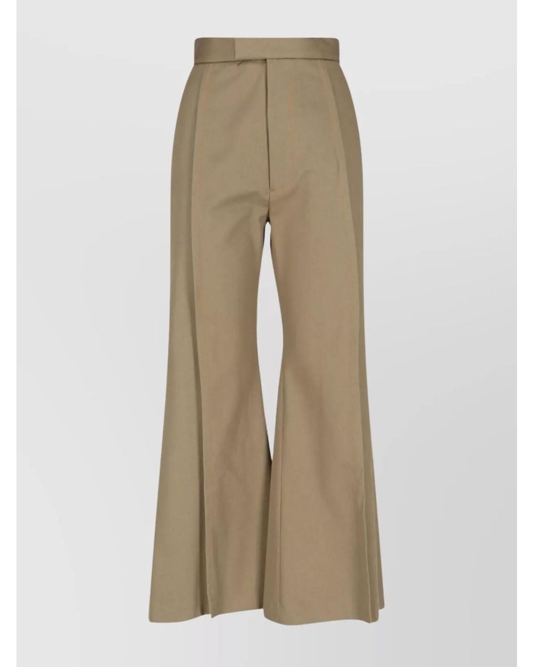 Vivienne Westwood Natural Cotton Flared Wide-Leg Trousers