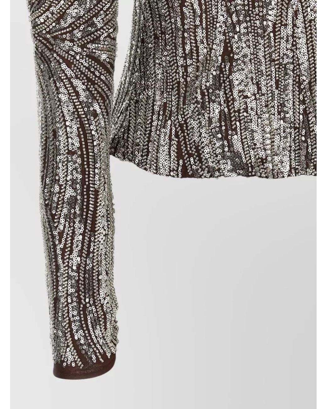 Rabanne Gray Sequin Top
