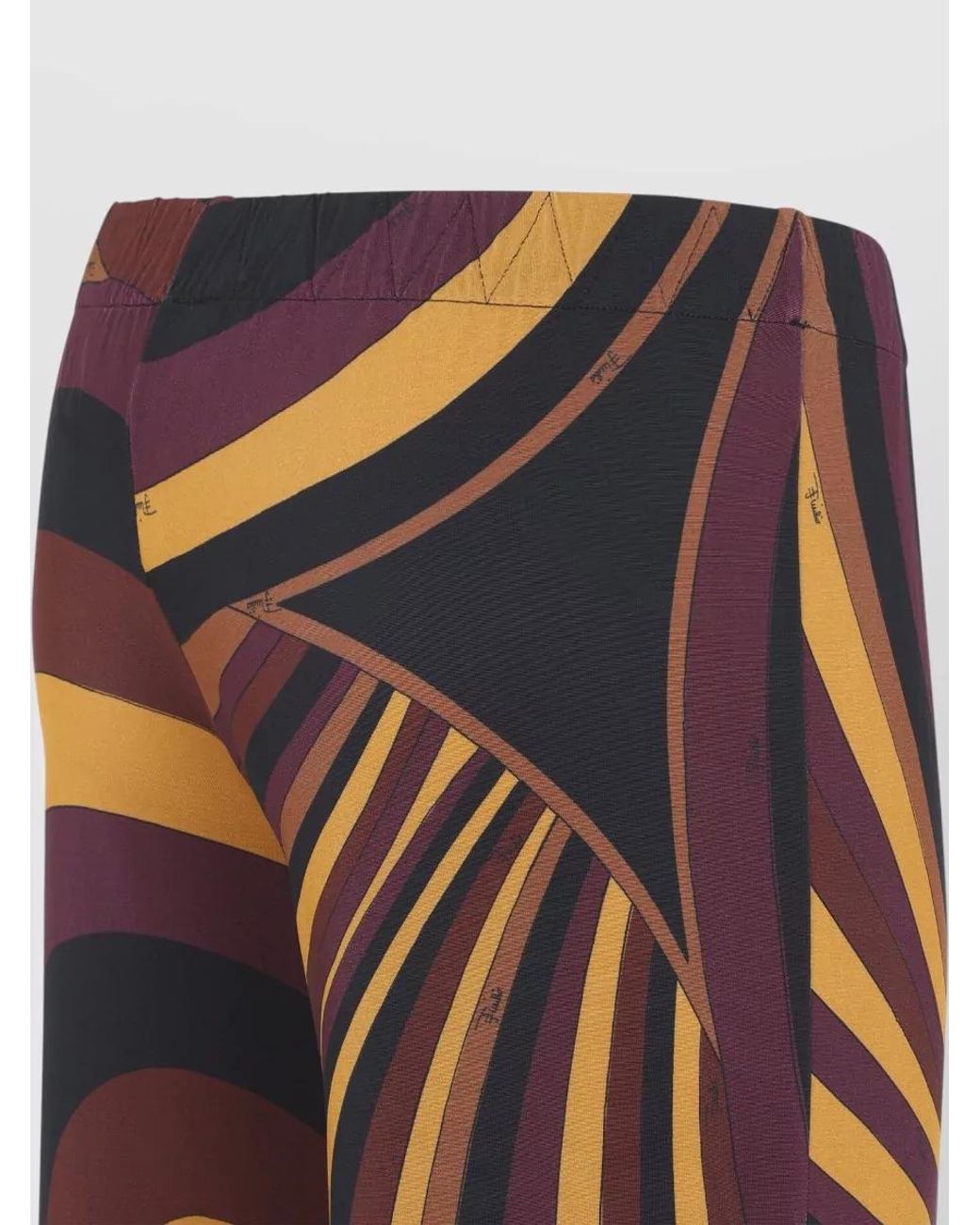 Emilio Pucci Multicolor Printed High-Rise Straight-To-Flared Trousers