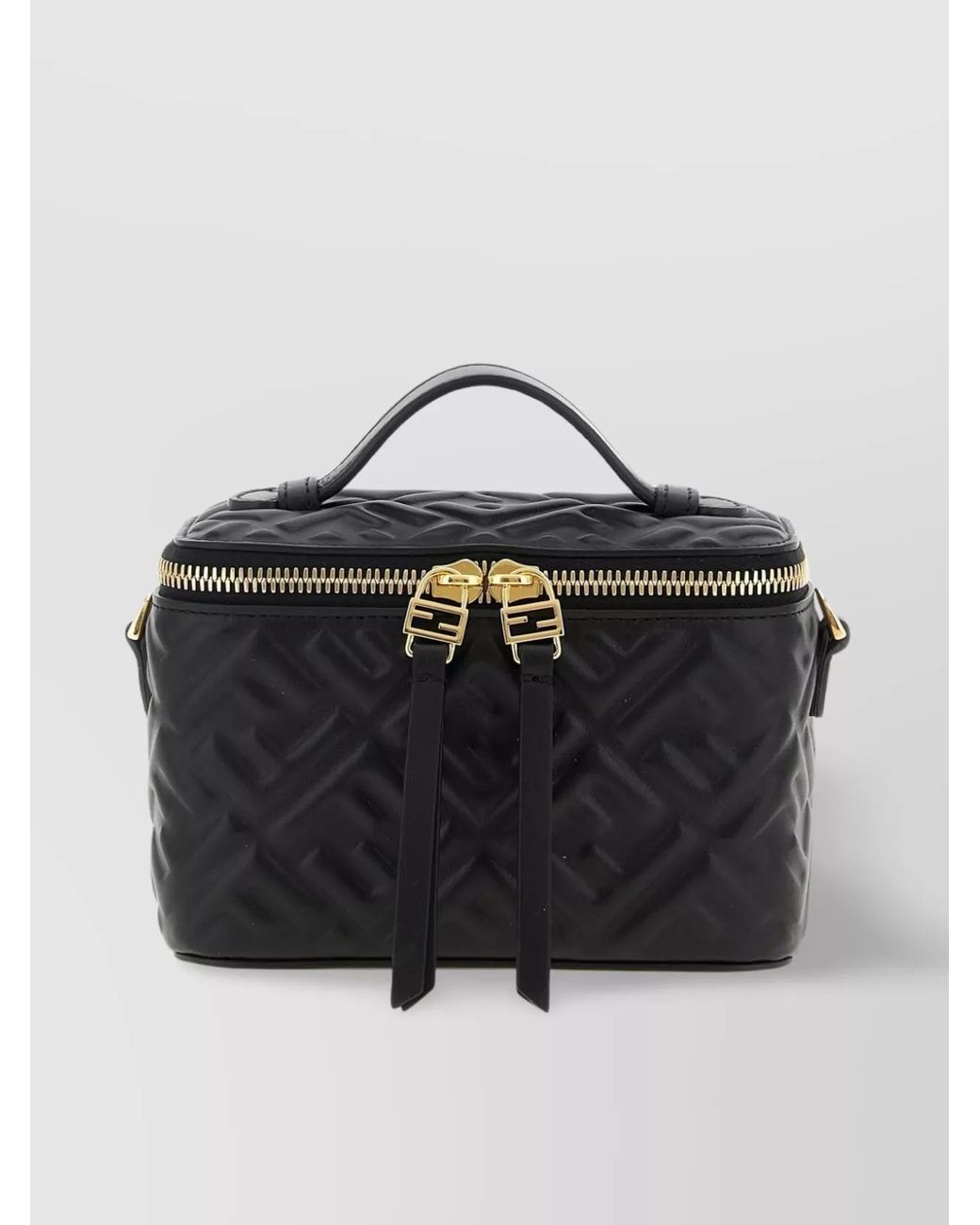 Fendi Black Mini Lamb Leather Crossbody Bag