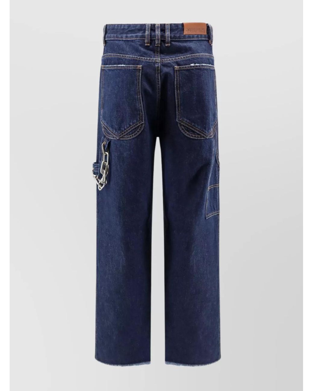 DARKPARK Blue Cotton Wide-Leg Jeans for men