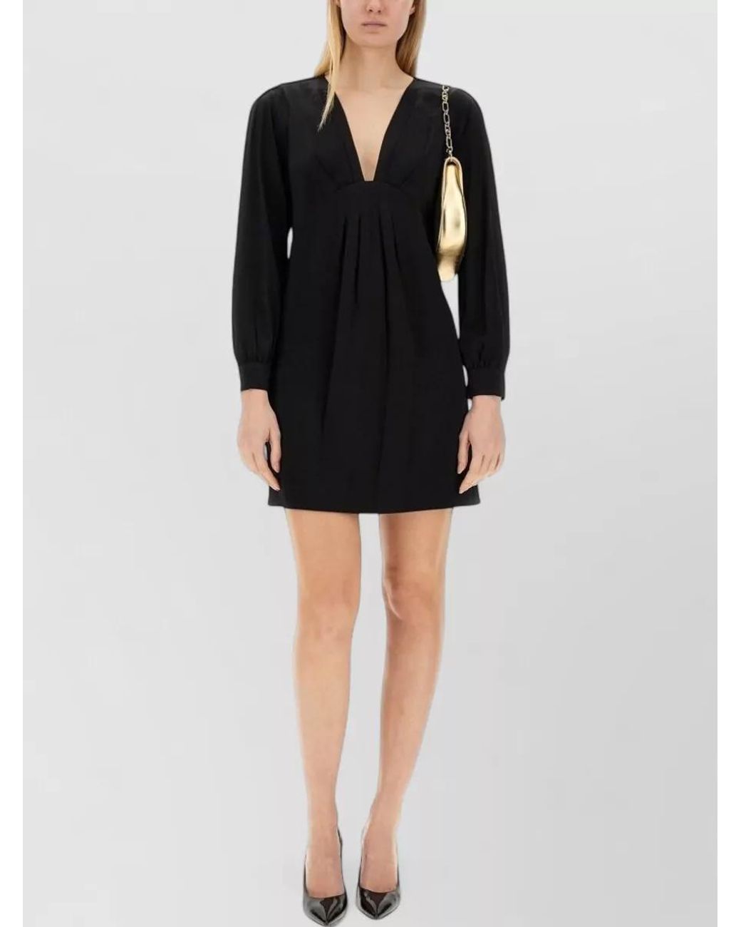 Michael Kors Black V-Neck Mini Dress