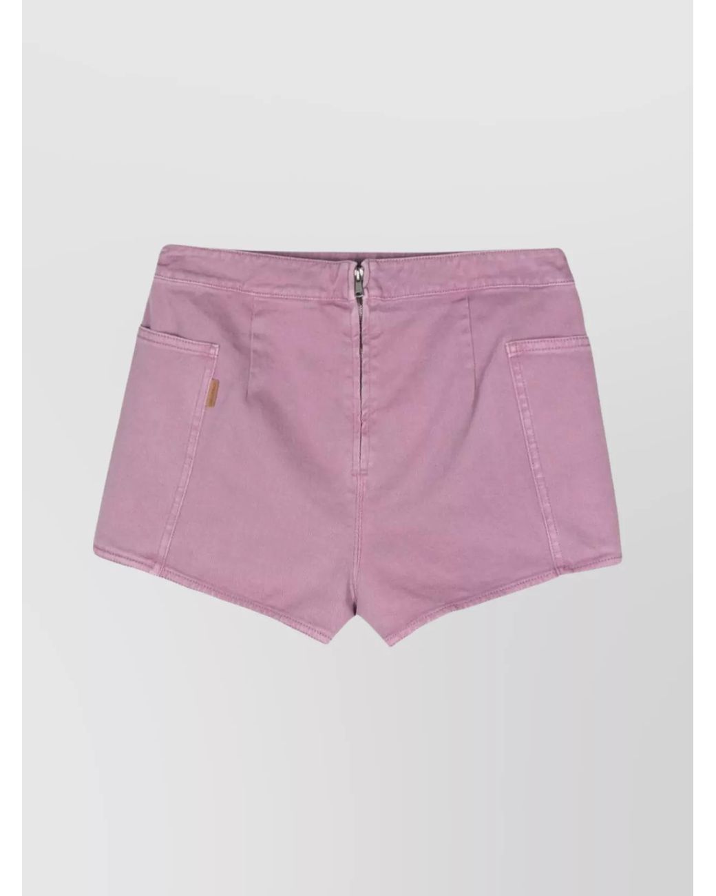 Max Mara Pink Cotton Denim Mini Shorts
