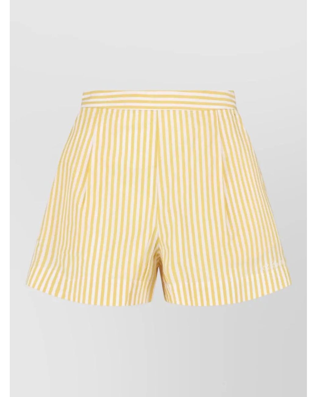 Mc2 Saint Barth Natural Cotton Straight Knee-Length Shorts