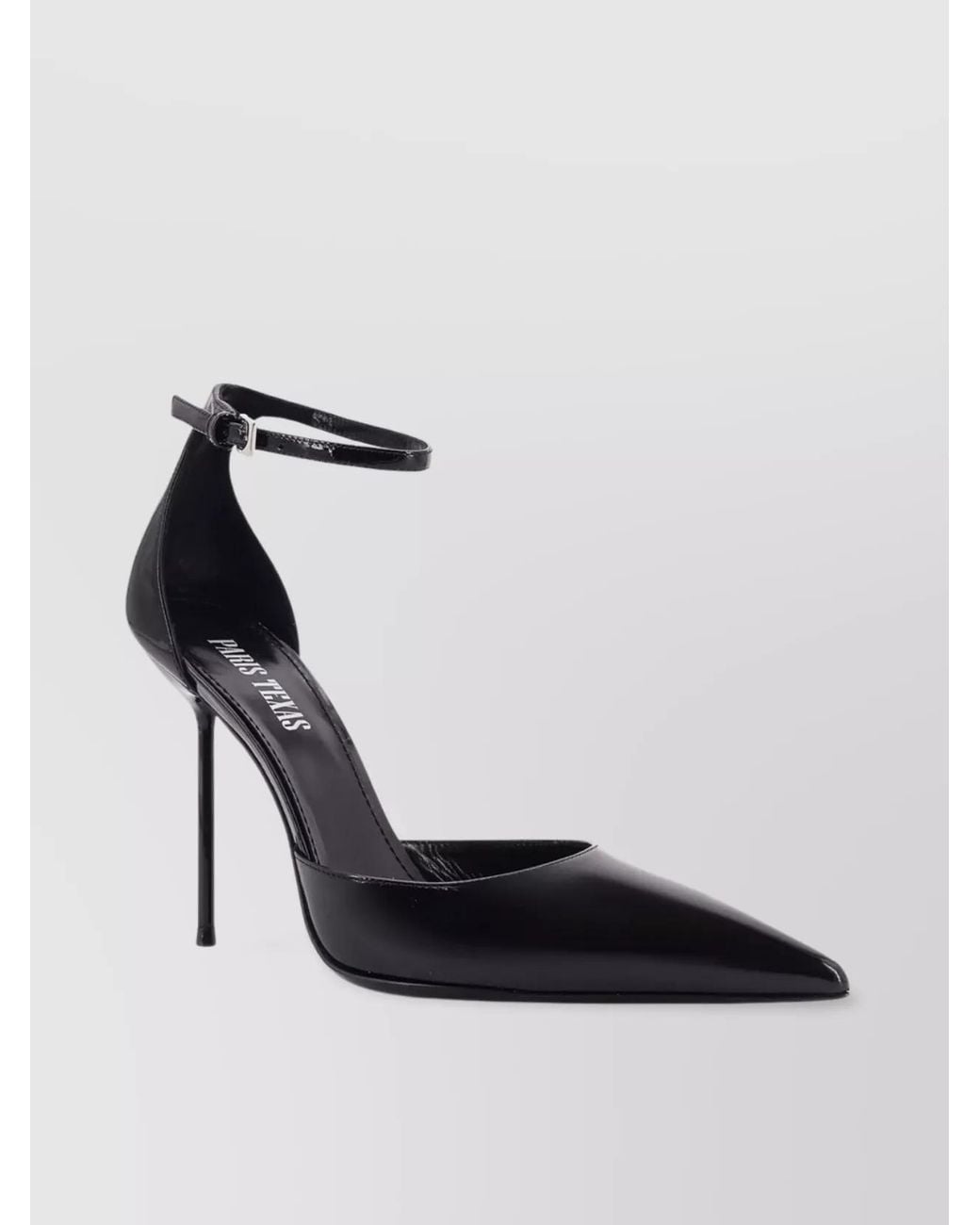 Paris Texas White Patent Leather Ankle Strap Pumps