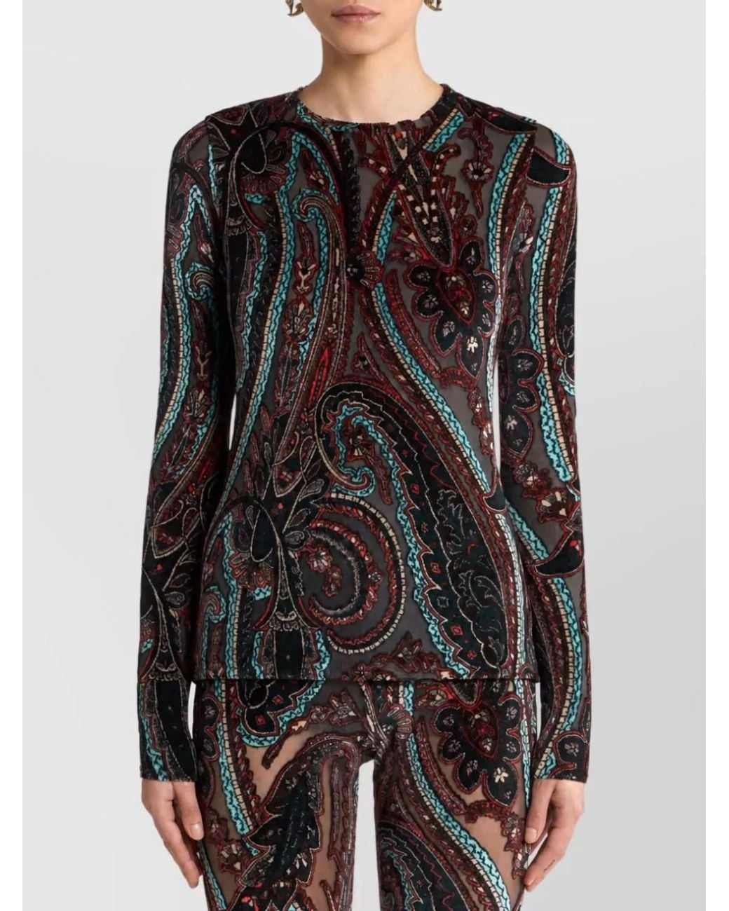 Etro Black Slim-Fit Long-Sleeve Crew-Neck T-Shirt