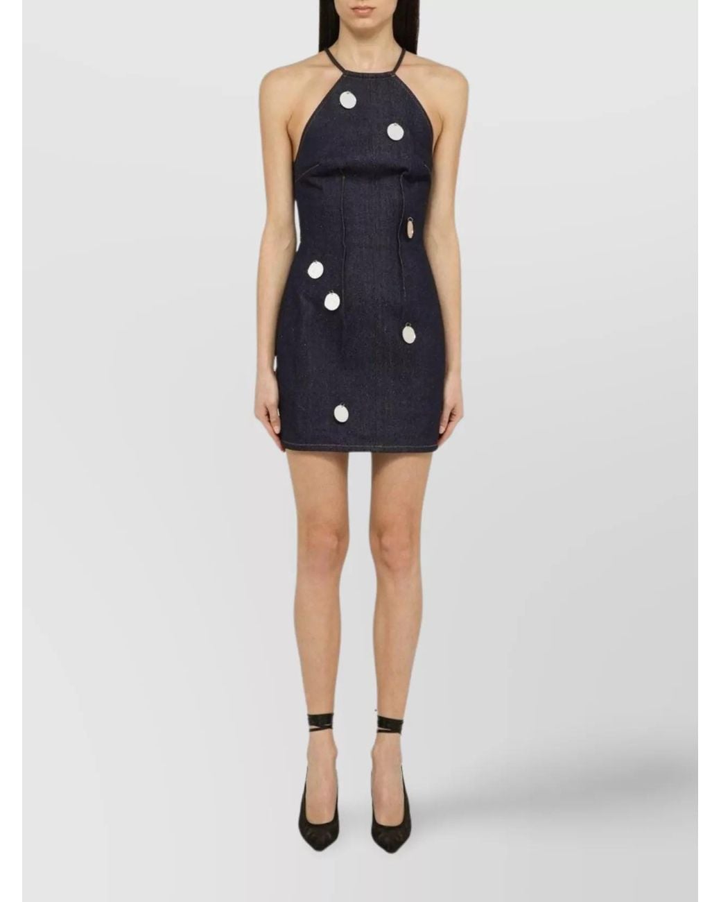 David Koma Blue Denim Mini Dress