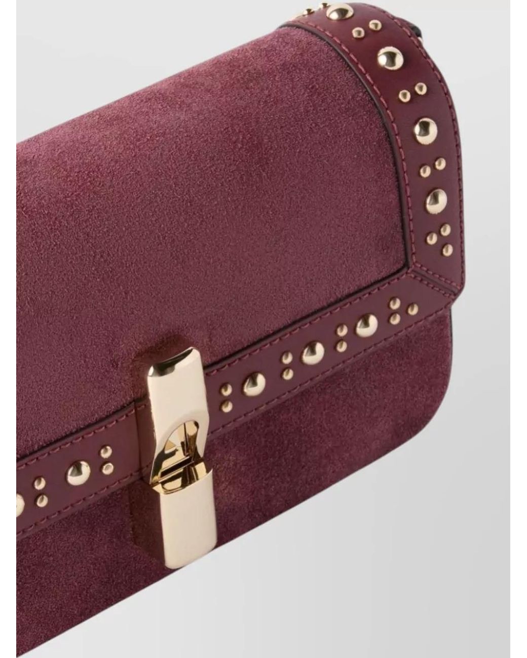 Furla Purple 1927 Leather Clutch Bag