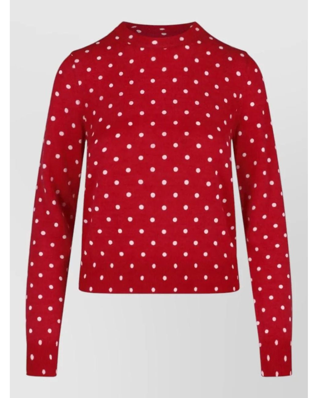 Comme des Garçons Red Wool Crewneck Sweatshirt