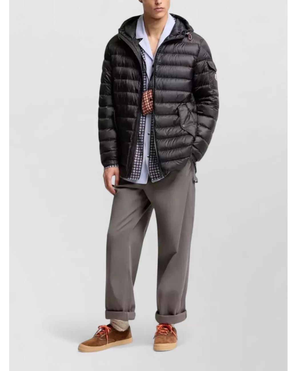 Moncler Black Oahu Hooded Short Down Parka Jacket for men