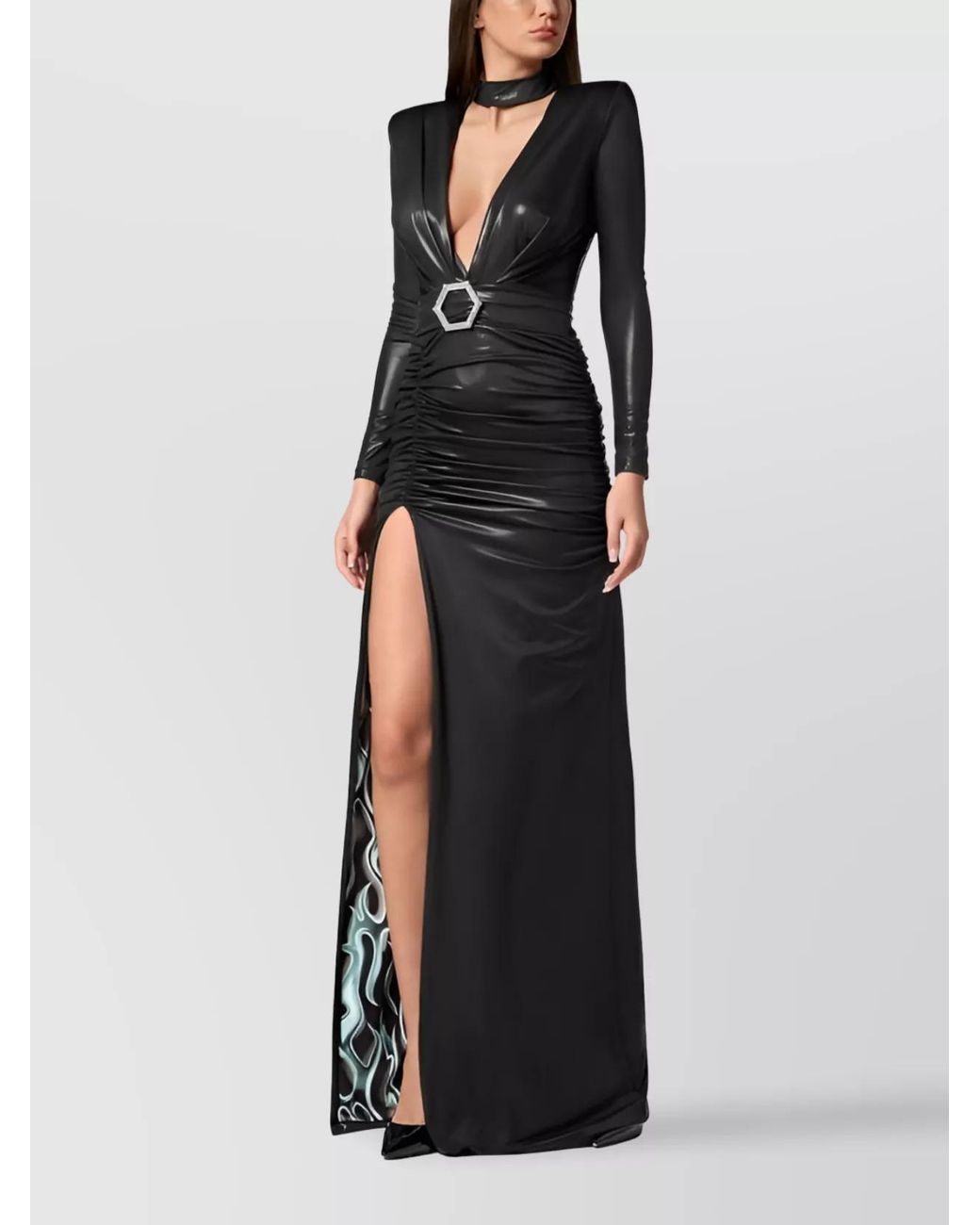Philipp Plein Black Maxi Dress