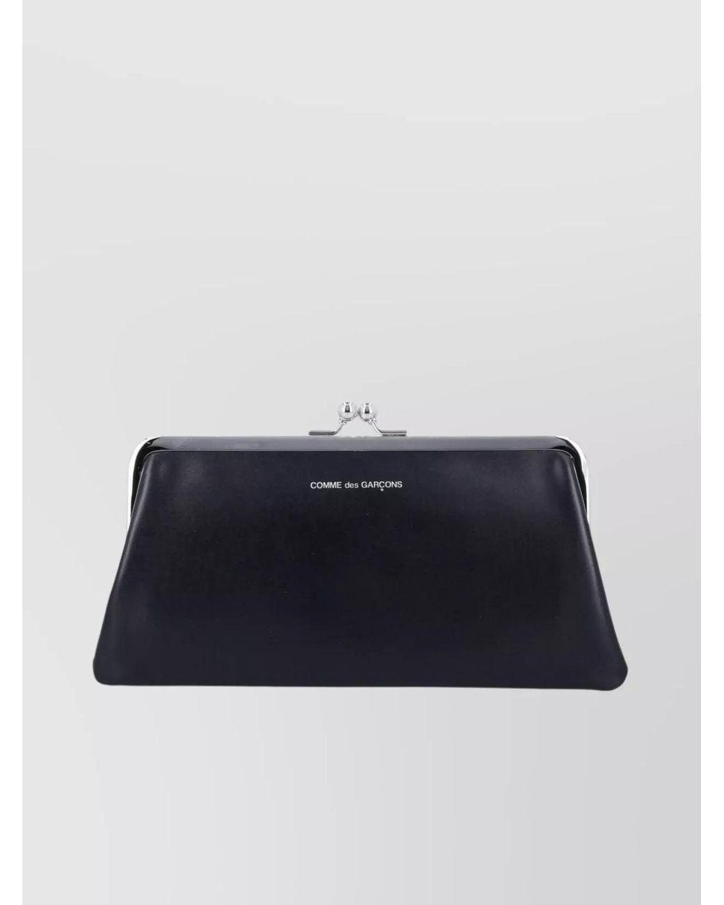 Comme des Garçons Blue Leather Kiss Clasp Purse