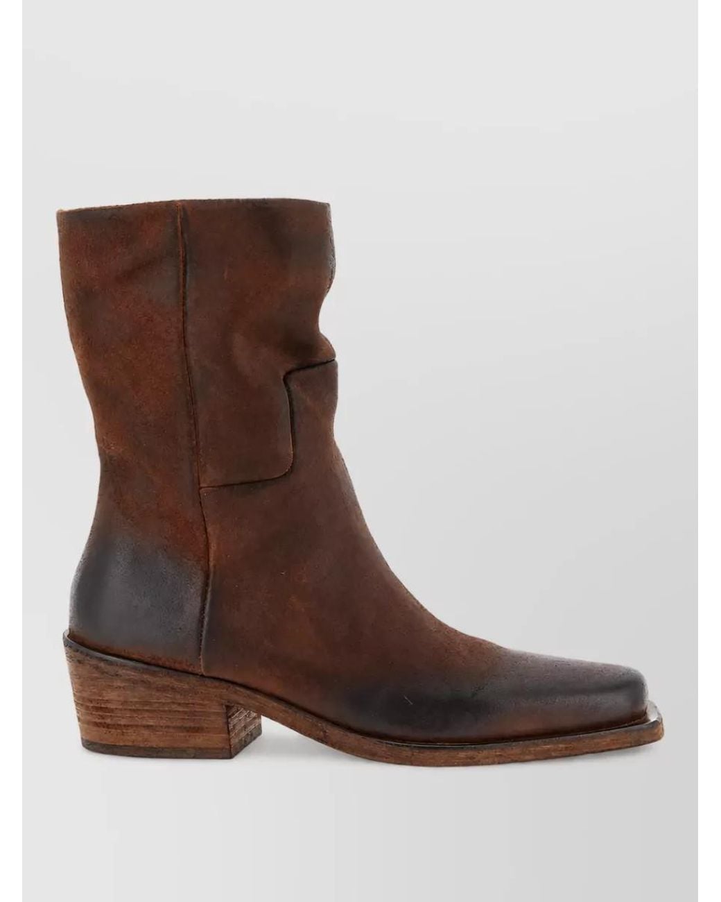 Marsèll Brown Leather Texan Ankle Boots