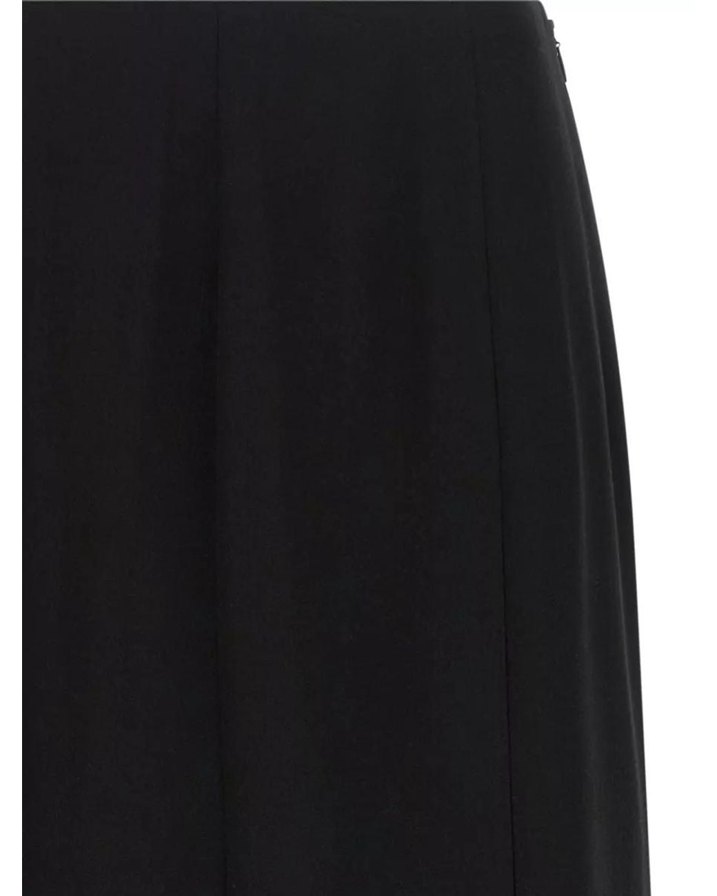Valentino Garavani Black Silk Asymmetric Midi Skirt