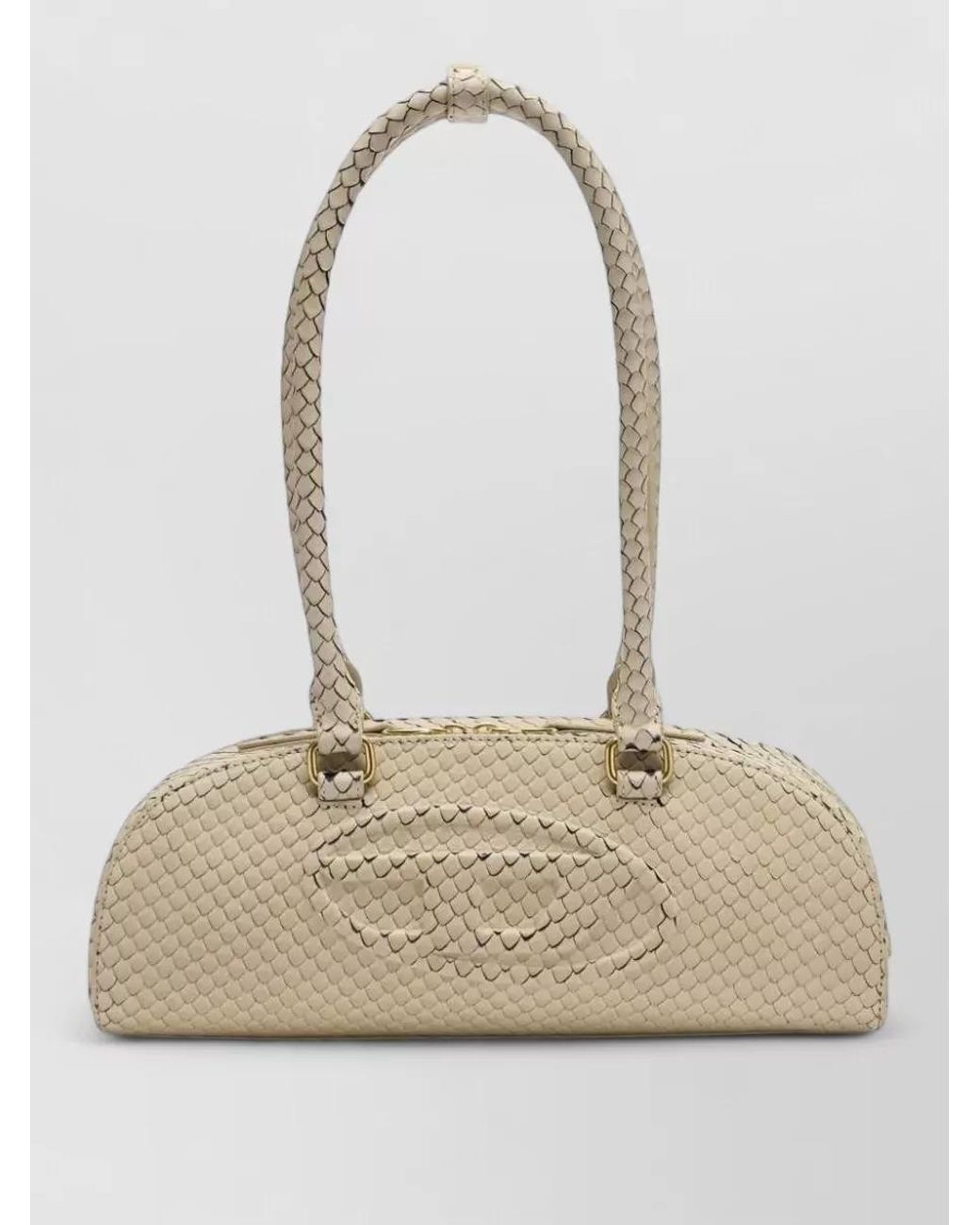 DIESEL Natural 1Dr Dome Leather Shoulder Bag