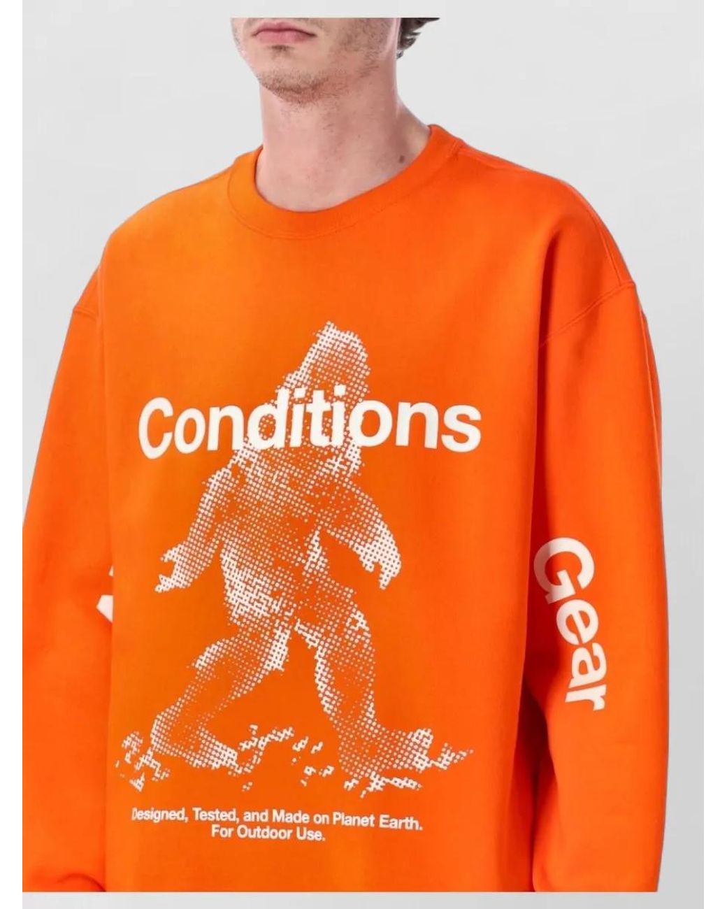 Nike Orange Acg Tuff Fleece Crewneck Sweatshirt for men