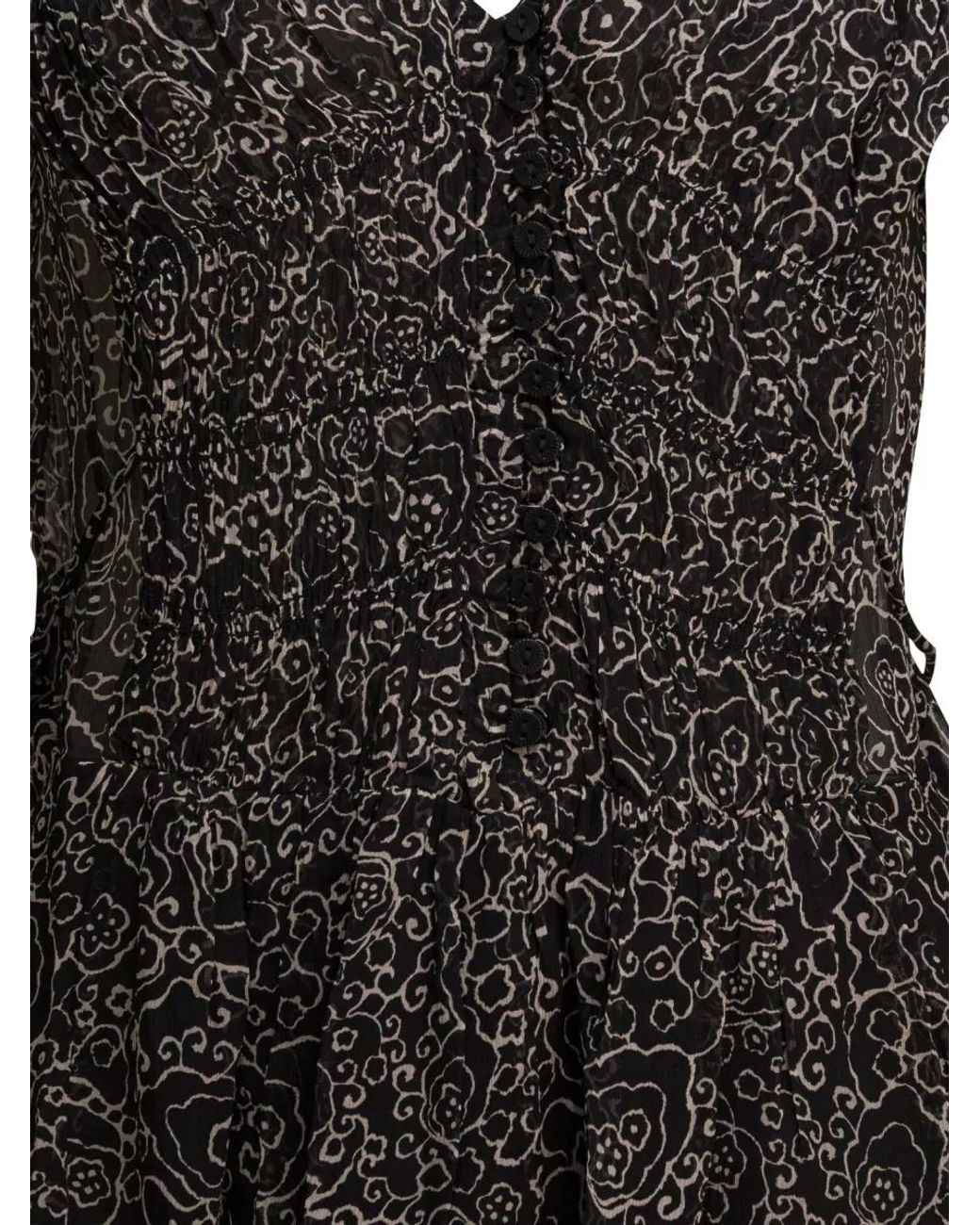 Isabel Marant Black Viscose Mini Dress
