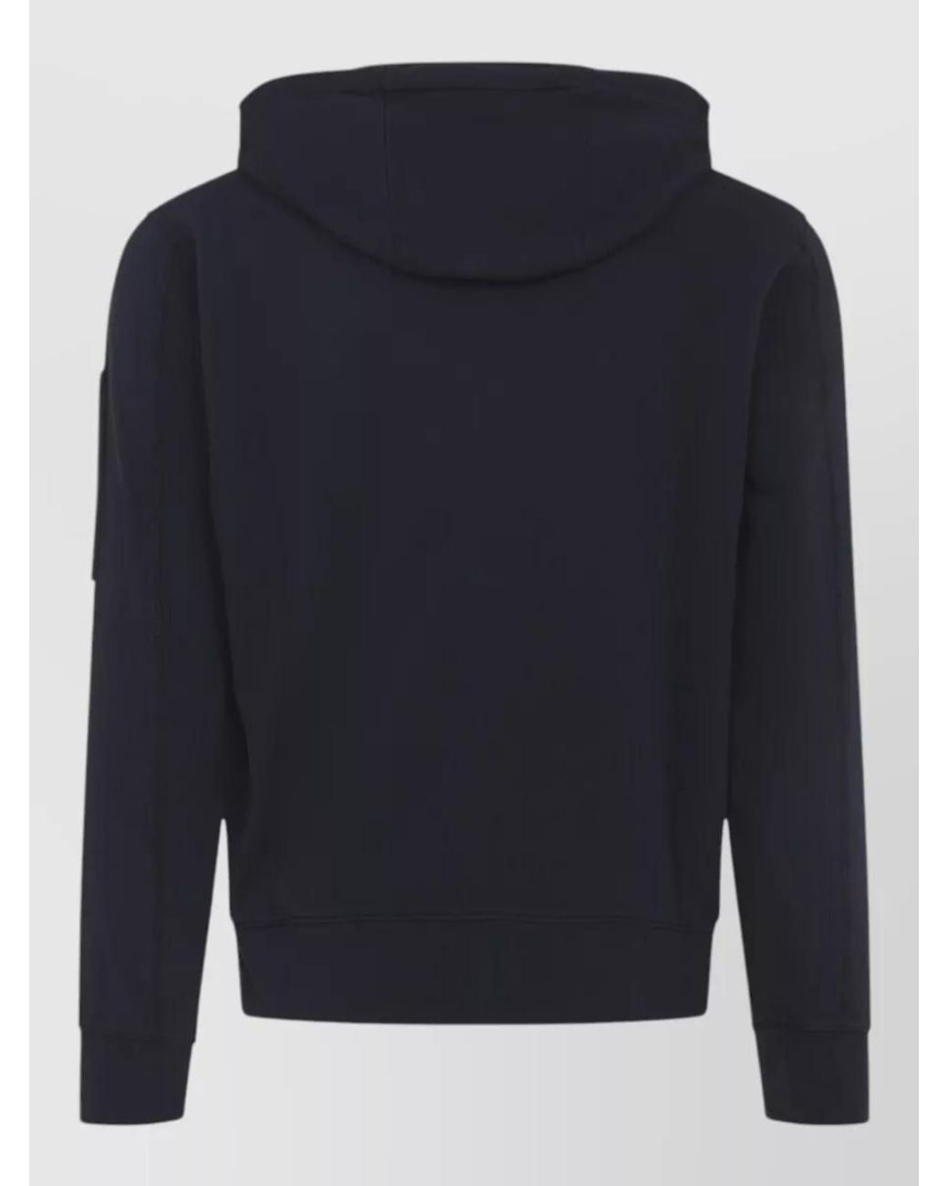 C P Company Blue Cotton Zip-Up Hooded Jacket for men