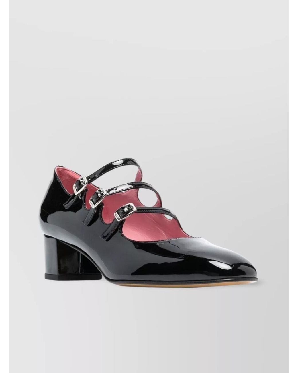 CAREL PARIS Multicolor Patent Leather Buckled Pumps