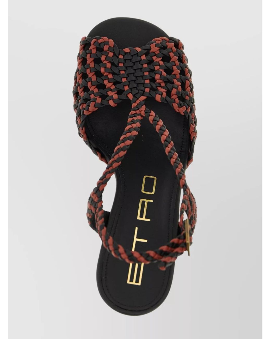 Etro Metallic Two-Tone Sandals