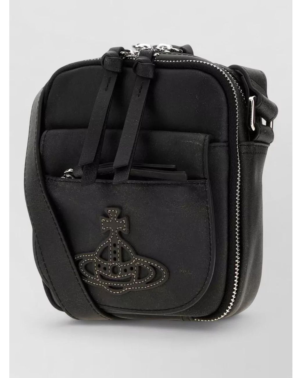 Vivienne Westwood Black Small Leather Cross-Body Bag