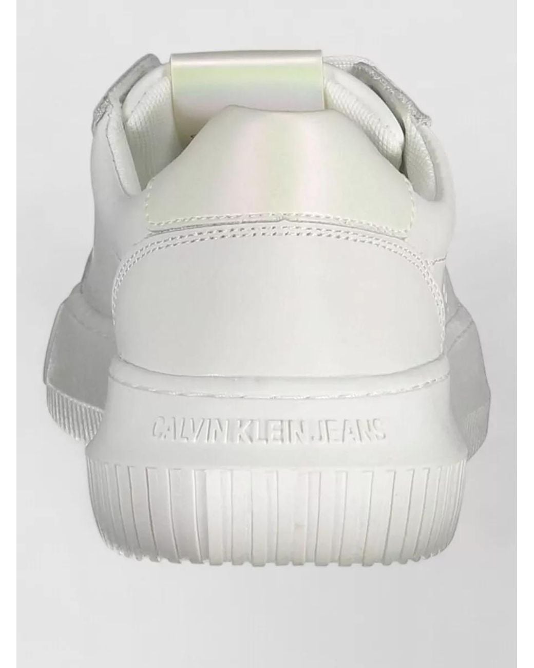 Calvin Klein White Leather Low-Top Sneakers