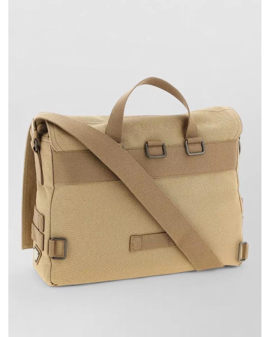 Prada Natural Canvas Shoulder Bag for men