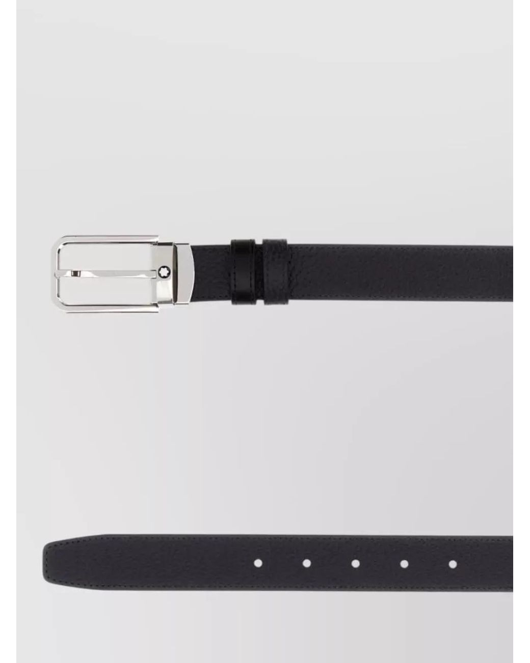 Montblanc White Leather Reversible Belt for men