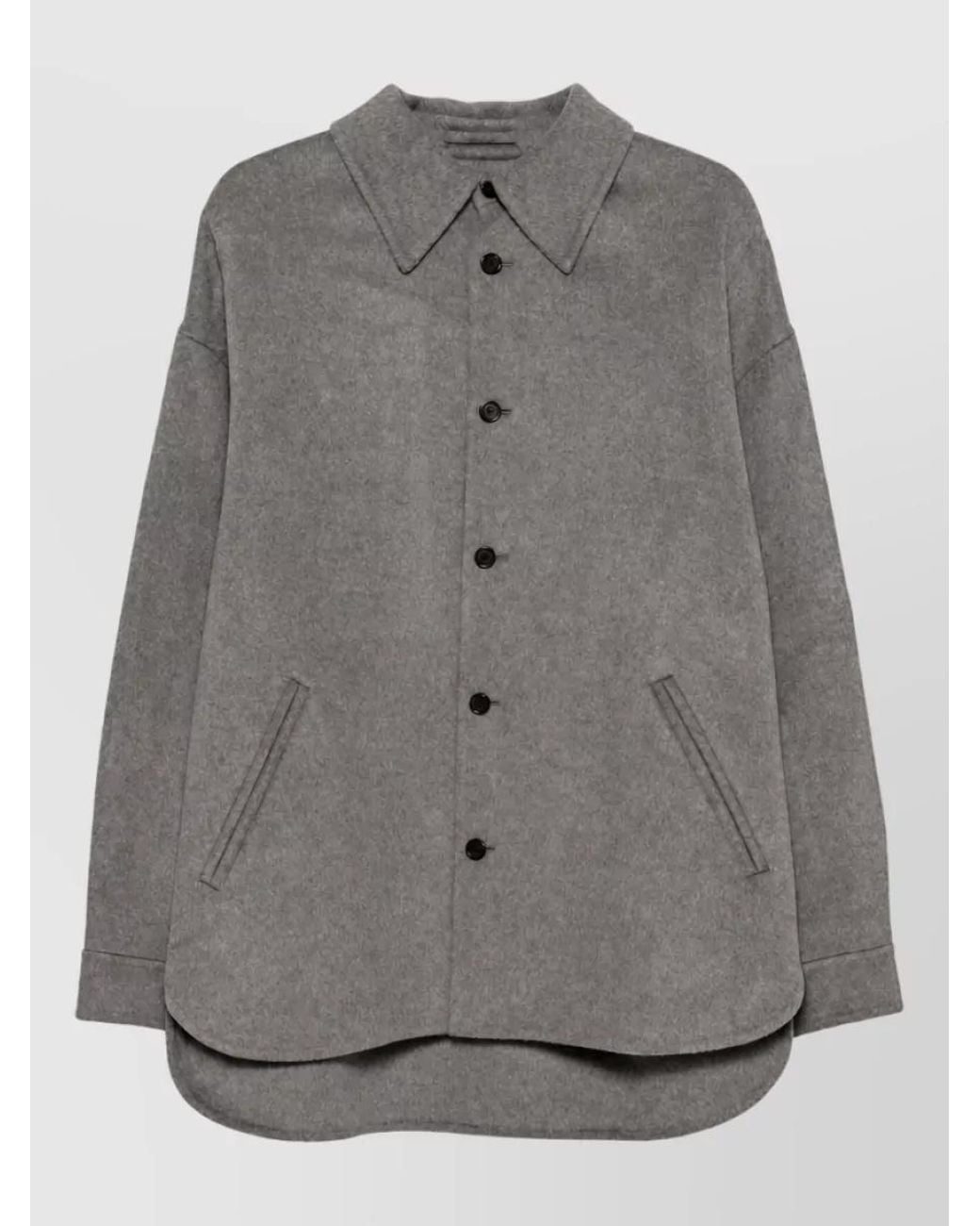 Acne Gray Cashmere Blend Single Breasted Coat for men