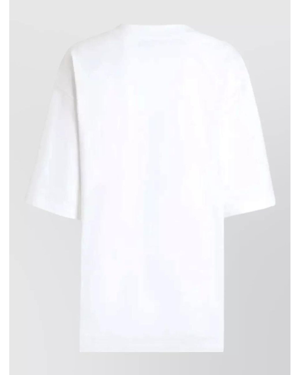 Dolce & Gabbana White Cotton Crew Neck Short Sleeve T-Shirt