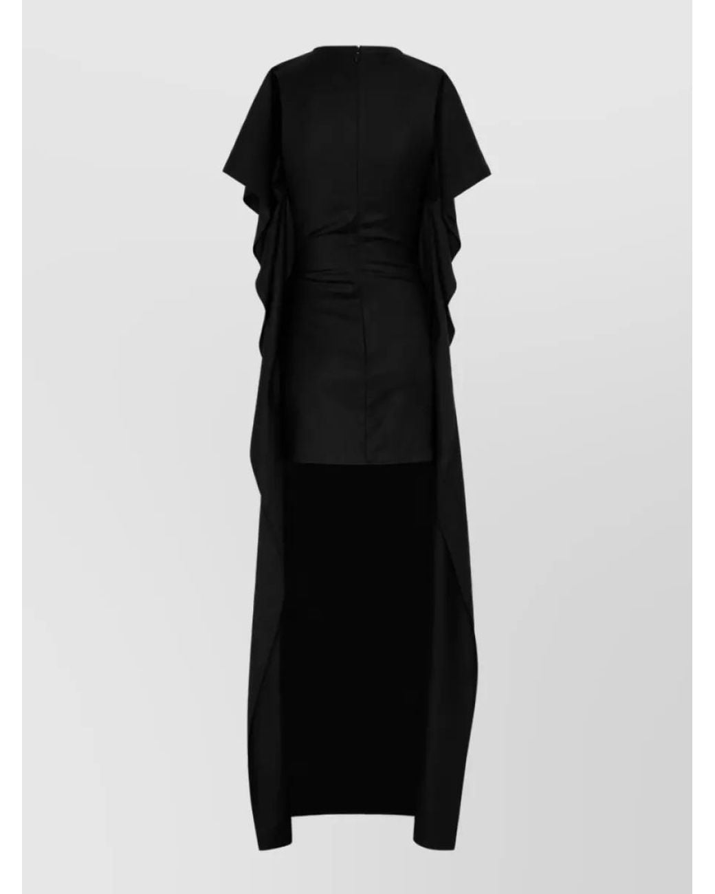 Jean Paul Gaultier Black Wool Knee-Length Dress