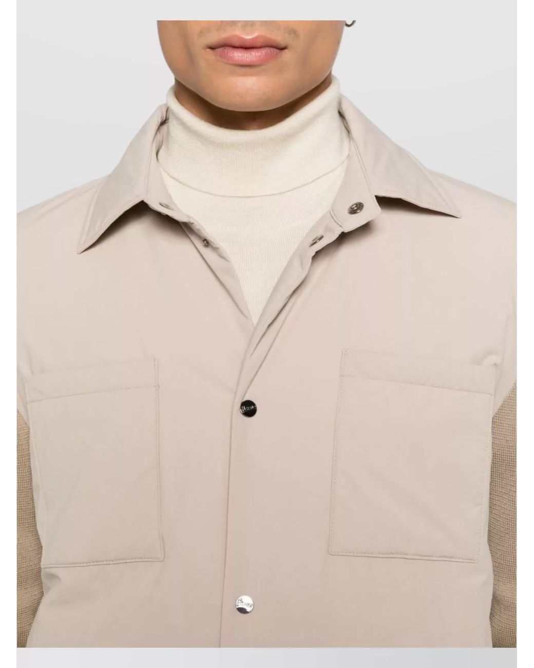 Herno Natural Paneled Shirt Jacket for men