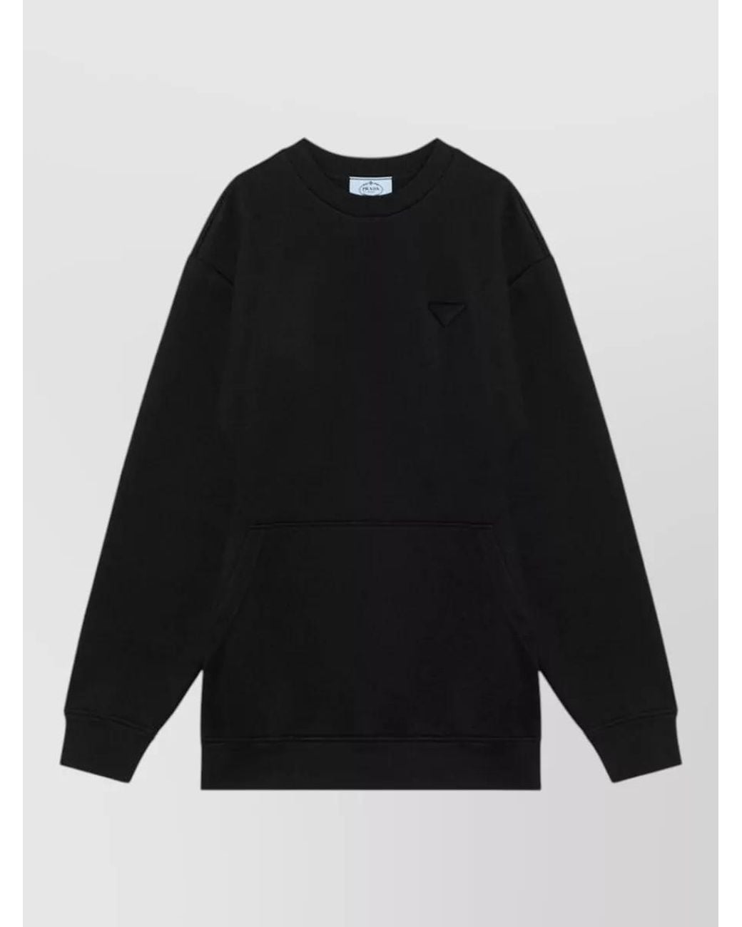 Prada Black Short Plush Sweatshirt Dress