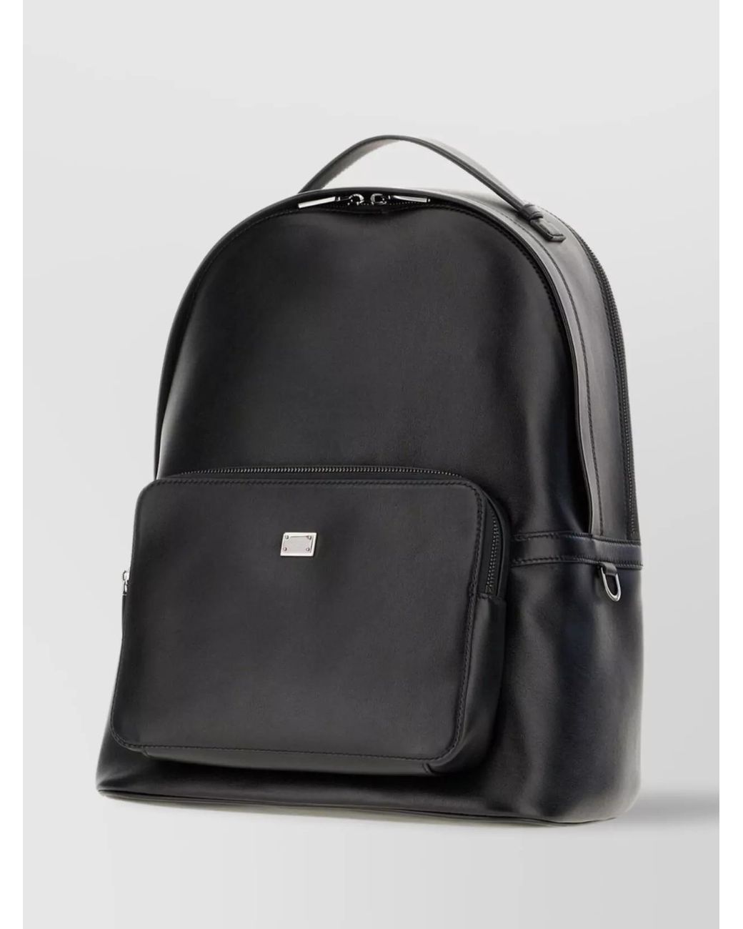Dolce & Gabbana Black Leather Backpack for men