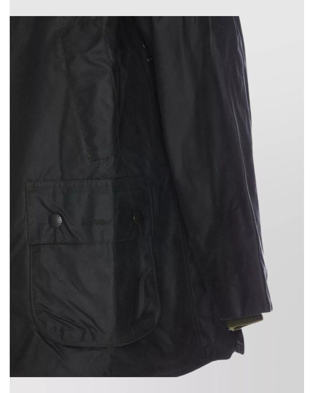 Barbour Black Waxed Cotton Relaxed-Fit Jacket for men