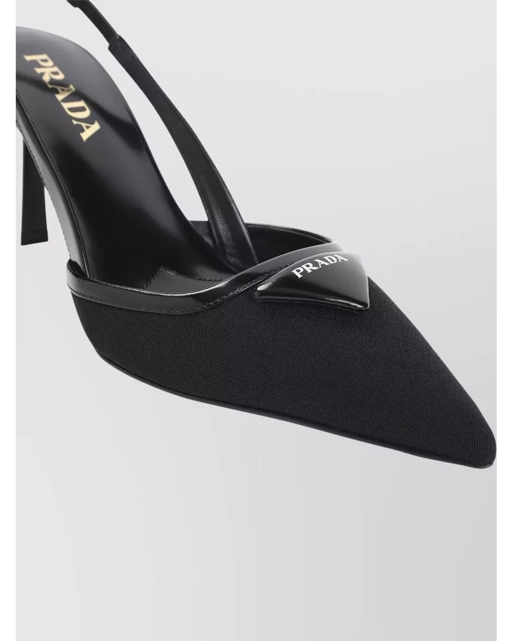 Prada Black Mesh Slingback Pumps